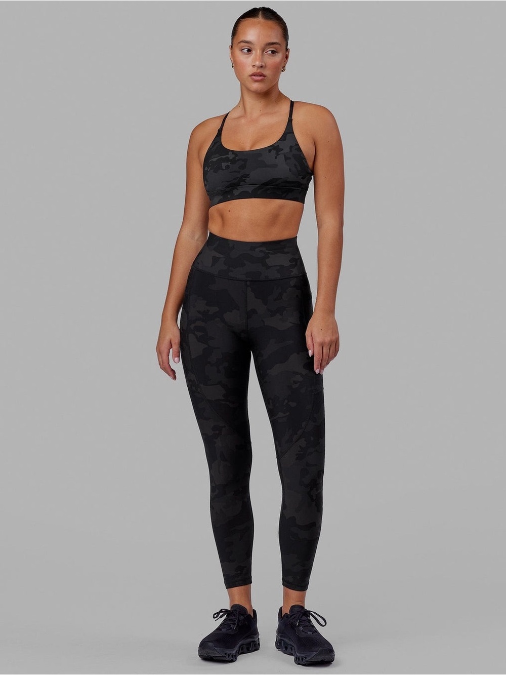 LSKD Ultra High Rise Camo Leggings Women’s Black Gray Gym Workout Yoga Pants
